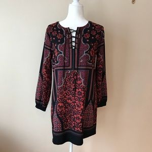 Abercrombie & Fitch boho lace-up shift dress